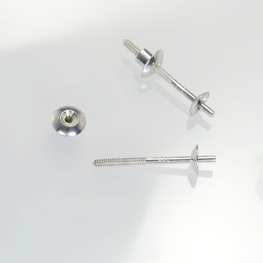 Ref. 227 Doppelter Ohrstecker mit Gewinde